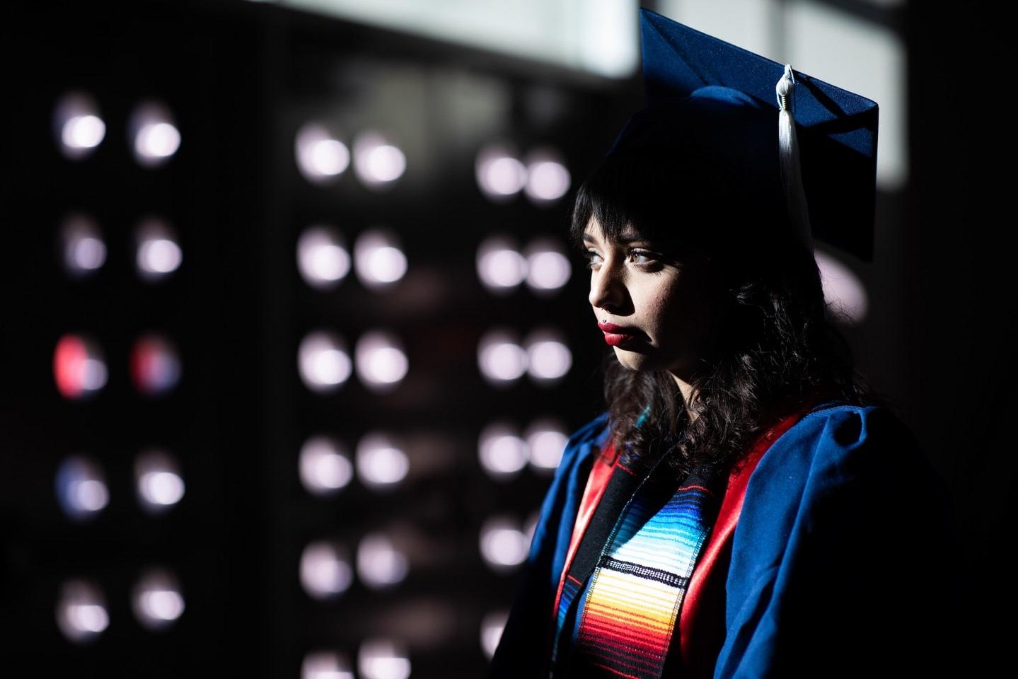 Candid portrait of a recent 密歇根州立大学丹佛 graduate